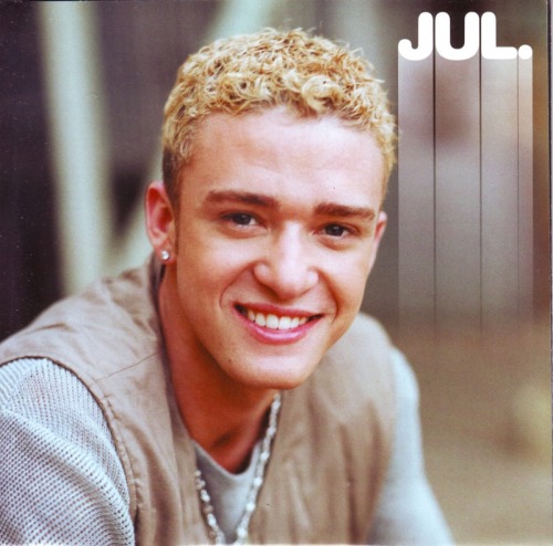 Justin Timberlake, scans from the 2001 Locker Calendar