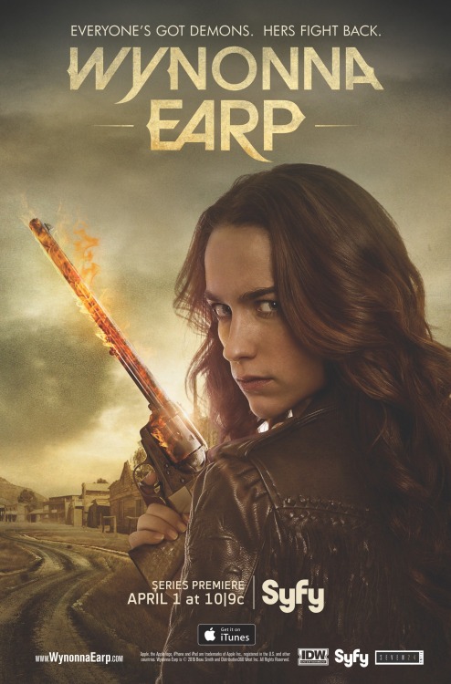 Posters for seasons 1-4 (2016-2021) of TV series, Wynonna Earp