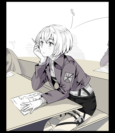 arielucia:  |||| suddenly i imagined them having pop quiz. in class…         