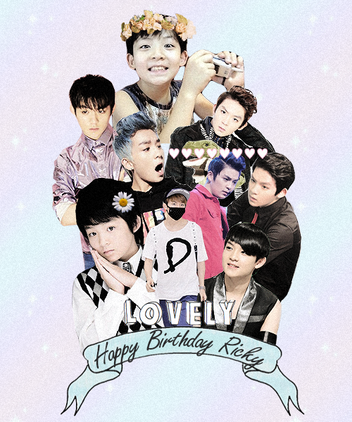 jeonwoof: ♡happy birthday my fluffy prince #babyricky21st♡ 