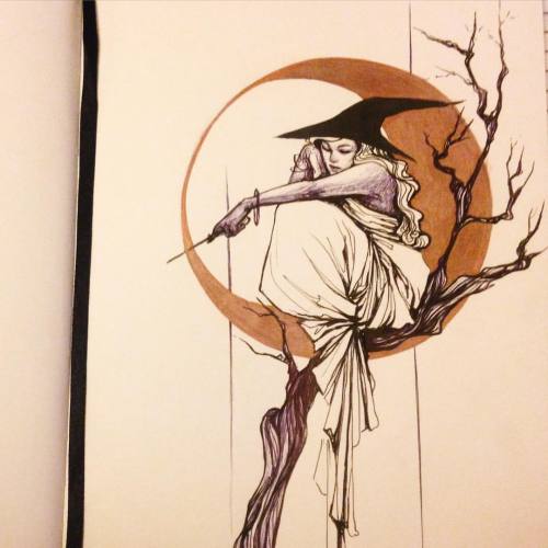 floralwaterwitch:norhuu:Witch for inktober day 7I love this