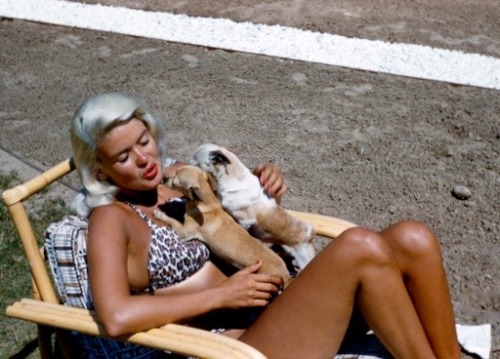 summers-in-hollywood:Jayne Mansfield in California. 1959. “By 1959 Jayne probably meant it when sh