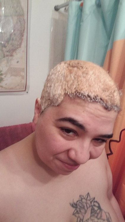 I bleached my hair out of boredom. I am going to let this grow out and keep my hair short.