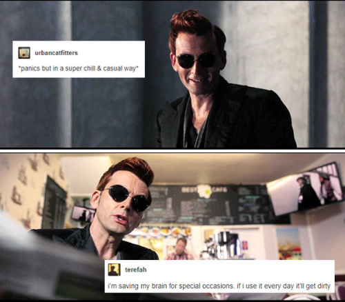 XXX livebloggingmydescentintomadness:  good omens photo