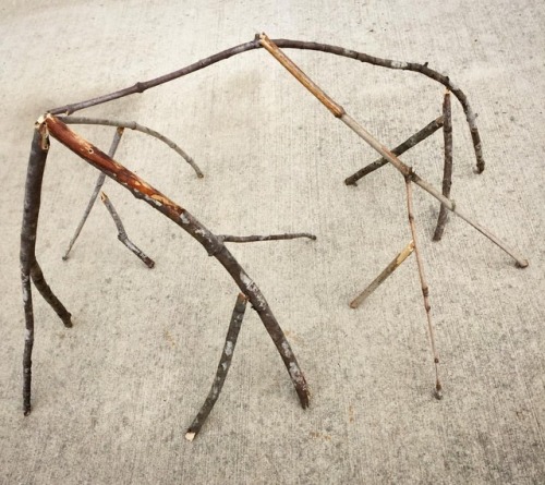 256 / 365 . eleven sticks . 13september2017 #sculpture #foundobjects #balance #prop #stack #sticks #