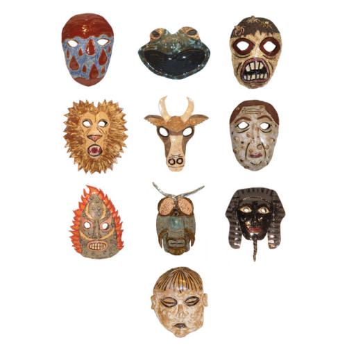 aberrantceramics:Ten Plagues Masks