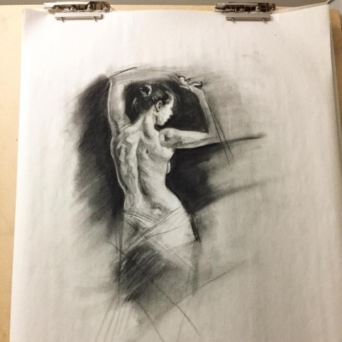 Charcoal figure drawing. #art #drawing #figuredrawing #charcoal #fineart #portrait #sketch #practice