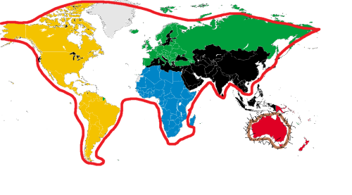 catsbeaversandducks: So the continents are just a cat coughing up a hairball… Via Imgur CANT. UNSEE.