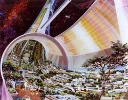 c86:  NASA Ames space colony concept designs from the 1970s Artwork by Don Davis and Rick Guidice