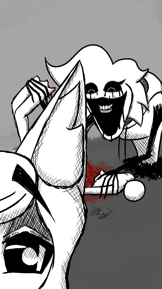 Drawings Of Mine And @emily-fox-the-artist Horrors.