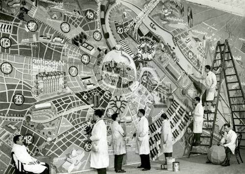 The City Plan of Vienna in the Year 3000, carnival party in the Künstlerhaus, ca. 1933, Design and execution: master class of Prof. Siegfried Theiss / © Archiv Künstlerhausmore here