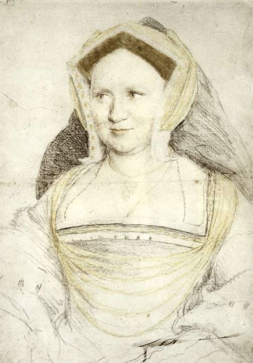 artist-holbein: Portrait of Lady Mary Guildford, 1527, Hans Holbein the YoungerMedium: oil,woodhttps