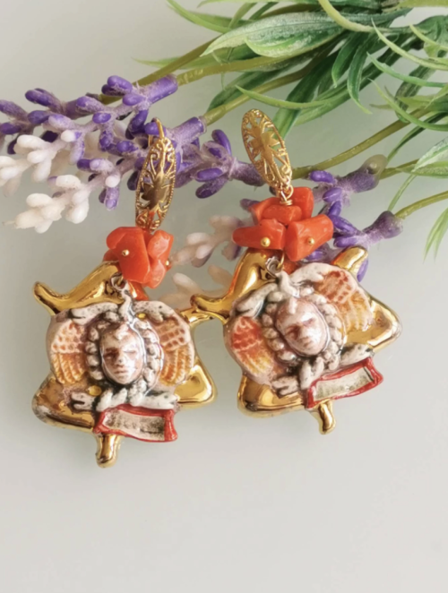 Caltagirone ceramic earrings by EtnaBijoux