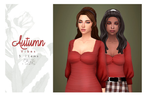 isjao:  Autumn Vibes~Cheila HairBGC;Comes with all 24 EA hair colors;Hat Compatible;Custom Thumbnail