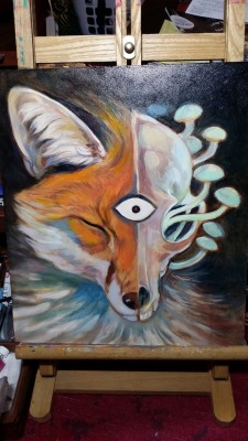 artofmaquenda:Working on a new layer of oils
