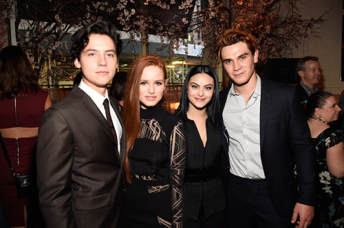 alwayschach-sprouseblog:  Cole Sprouse, Madelaine Petsch, Camila Mendes &amp; KJ Apa attend The 