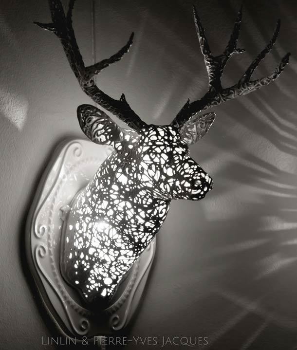 f-l-e-u-r-d-e-l-y-s:  Animal Lace -  lighting 3D by Linlin &amp; Pierre-Yves