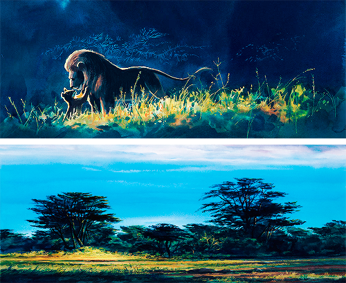 mickeyandcompany:  Stunning pieces of concept art from The Lion King (adapted from