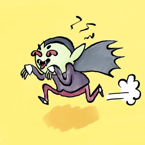 eruditebaboon: Today’s daily phone drawing is a naughty vampire #dailydrawing #dailydoodle #da