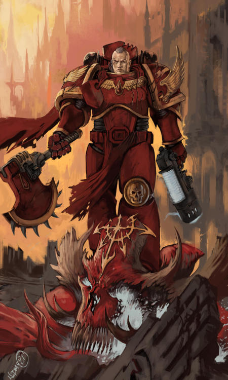 wh40kartwork:Blood Angel by wll4u