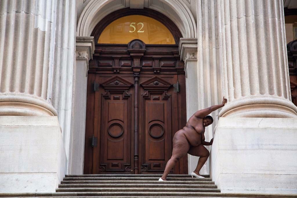 soytit:  “In the ‘White Shoes’ photo series, Nona Faustine appears in the places