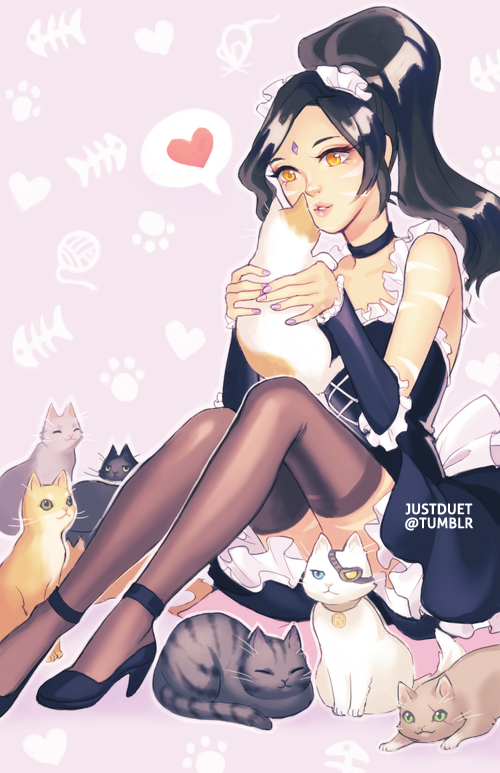 justduet:  nyandaree.. wif cats