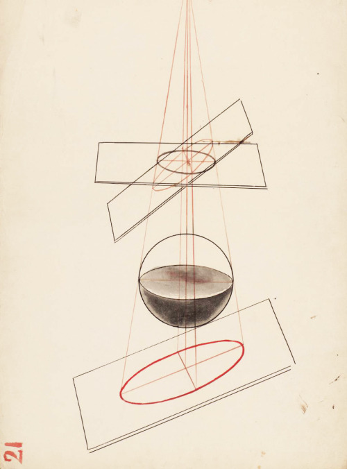 Joseph Mallord William Turner, Lecture Diagram 21: Representation of a Globe in Perspective (after T