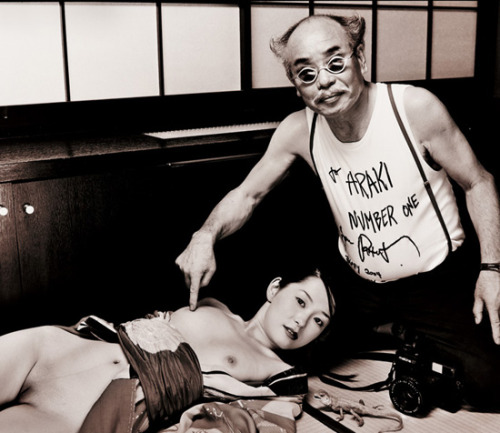 poisonous: Japanese Photographer Nobuyoshi Araki with his model via greatape:beenswank