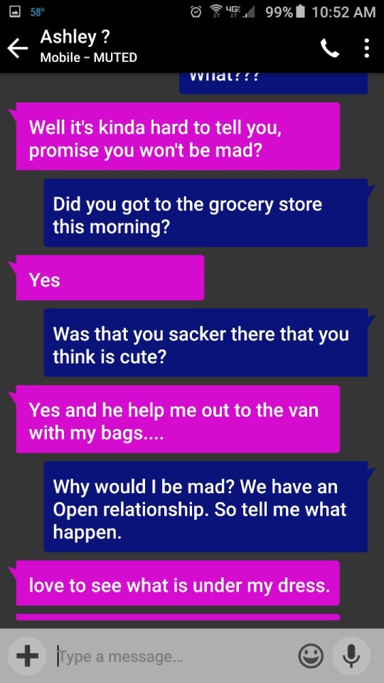 Text Messages Between My Wife And Myself.