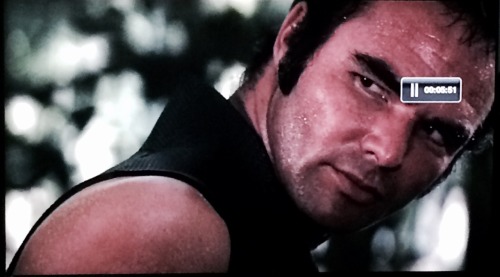 Throwback beefcake, Burt Reynolds. I took the stills while watching Deliverance,