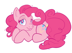 merry-carousel:I was trying to draw Fluttershy and then Pinkie Pie interrupted me???