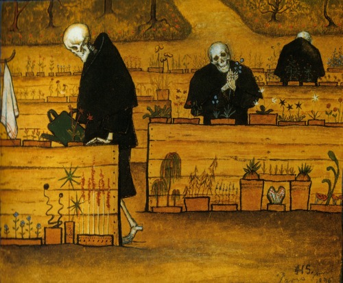 Hugo Simberg - Kuoleman puutarha [The Garden of Death] (1896)