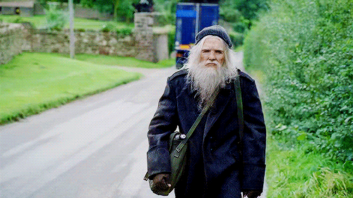 youngwarlock:Merlin walking on his way to Camelot for his adventure to start, and old Merlin walking