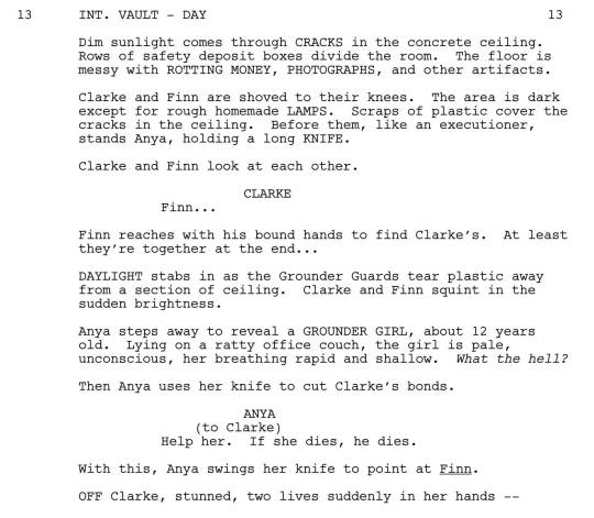 Here’s scene #2 from “The Calm”, written by Bruce Miller.