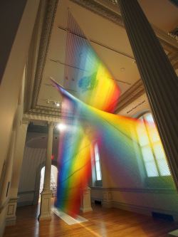futurnow:  Artist Gabriel Dawe created a beautiful Rainbow Installation at the Smithsonian made with 60 miles of thread