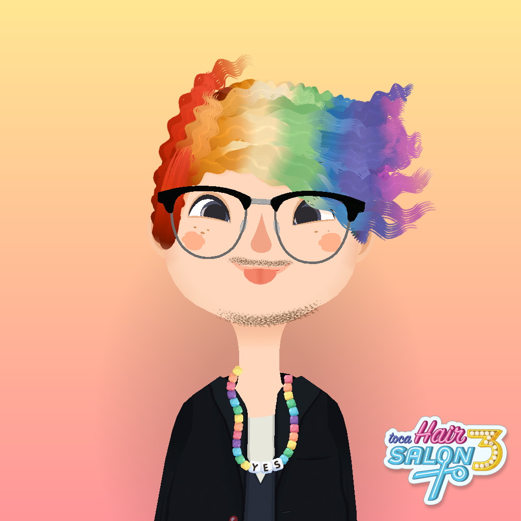 duckadoodle3: Toca Hair Salon: Pride Flag edition pt. 1! Me and @fritternx worked