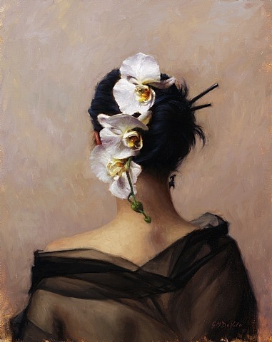 limmynem:  Cascading Orchid ~ Grace Mehan De Vito (American, b.1965) 