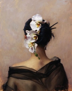 Limmynem:  Cascading Orchid ~ Grace Mehan De Vito (American, B.1965) 