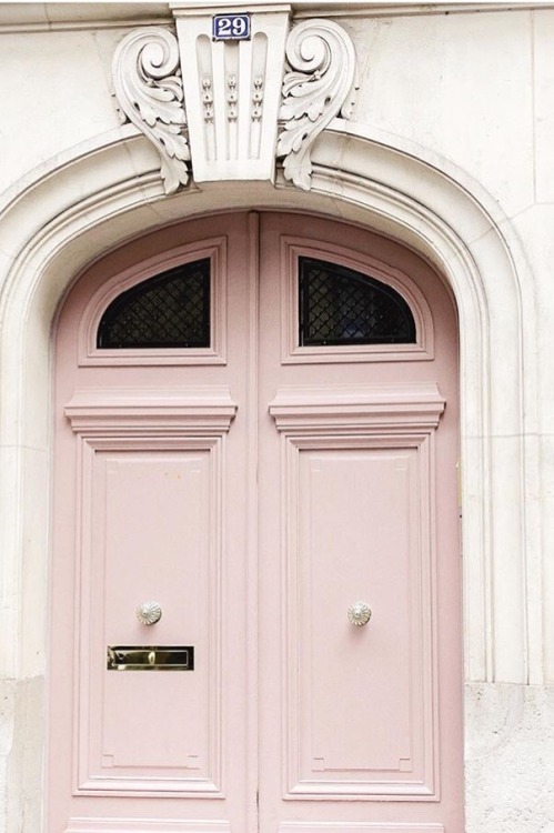 nature-and-culture:Beautiful pink door in Paris