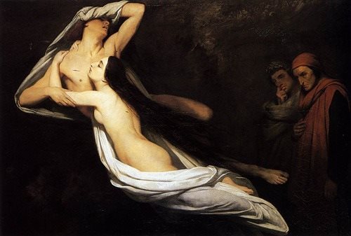 blackpaint20:  Ary Scheffer Dante and Virgil Encountering the Ghosts of Francesca