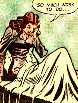 superdames:  —Flash Comics #94 (1948) script by Robert Kanigher, art by Carmine Infantino &amp; Frank Giacoia 