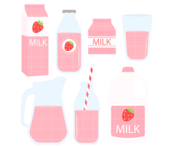 mirukuseki:  strawberry milk 