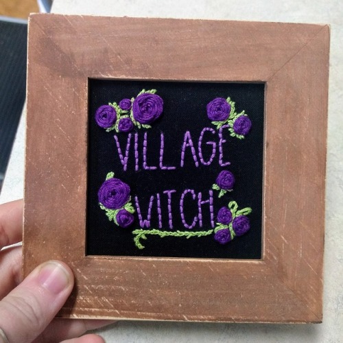  VILLAGE WITCH | 3-inch Framed Hand Embroidery Art $25My latest embroidery practice piece turned out