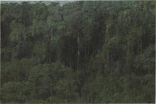 thunderstruck9:  Armando Morales (Nicaraguan, 1927-2011), Tropical Rain Forest, Biological Reserve Indio Maíz, Nicaragua, 2003. Oil on canvas with beeswax, 129.9 x 194.9 cm. 