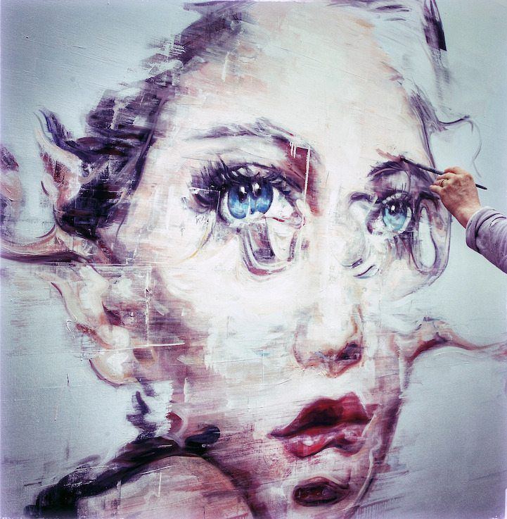 mymodernmet:  Artist Harding Meyer paints large-scale, expressive portraits that