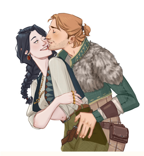 captainceranna: Greer Hawke and Anders for @skiing-down-anders-nose!  Thank so much for your do