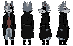sunluxen:  Officially finished the pixel artwork for wolf. However, I haven’t shaded him yet…. I will get there soon!