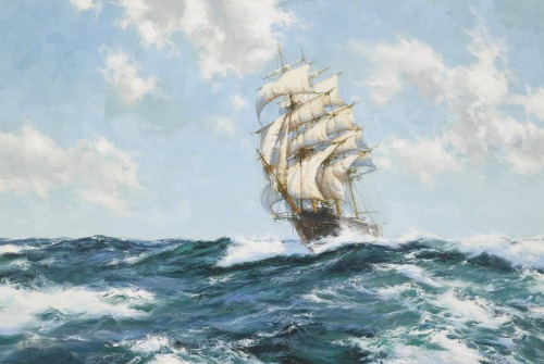 art-and-things-of-beauty:Sailing ships by Montague Dawson (1895-1973).