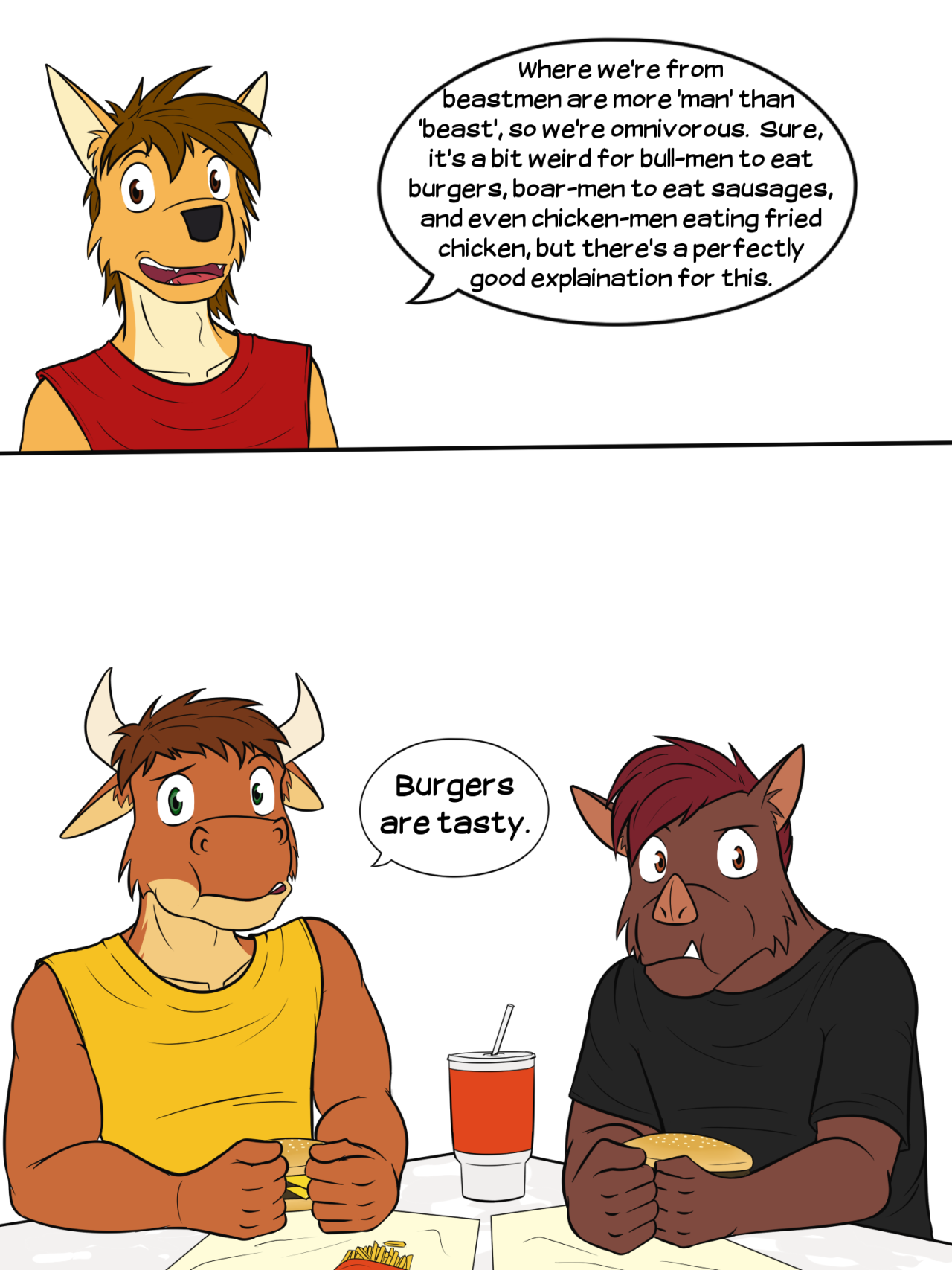 What do ‘beastmen’ eat?