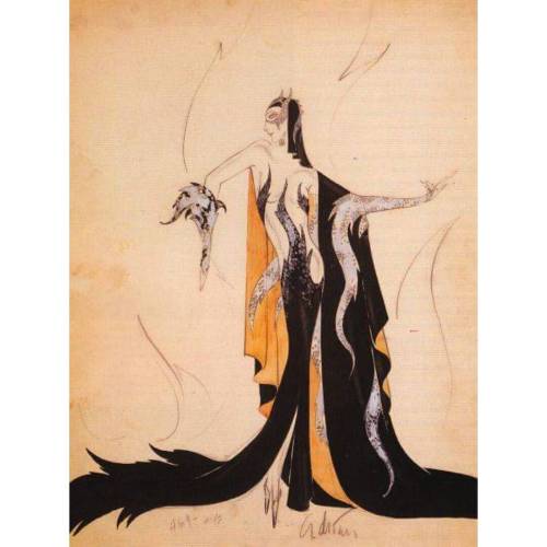 Costume sketch by Adrian for Madam Satan (1930) #adrian #madamsatan #costume #moviestyle #1930s #cos